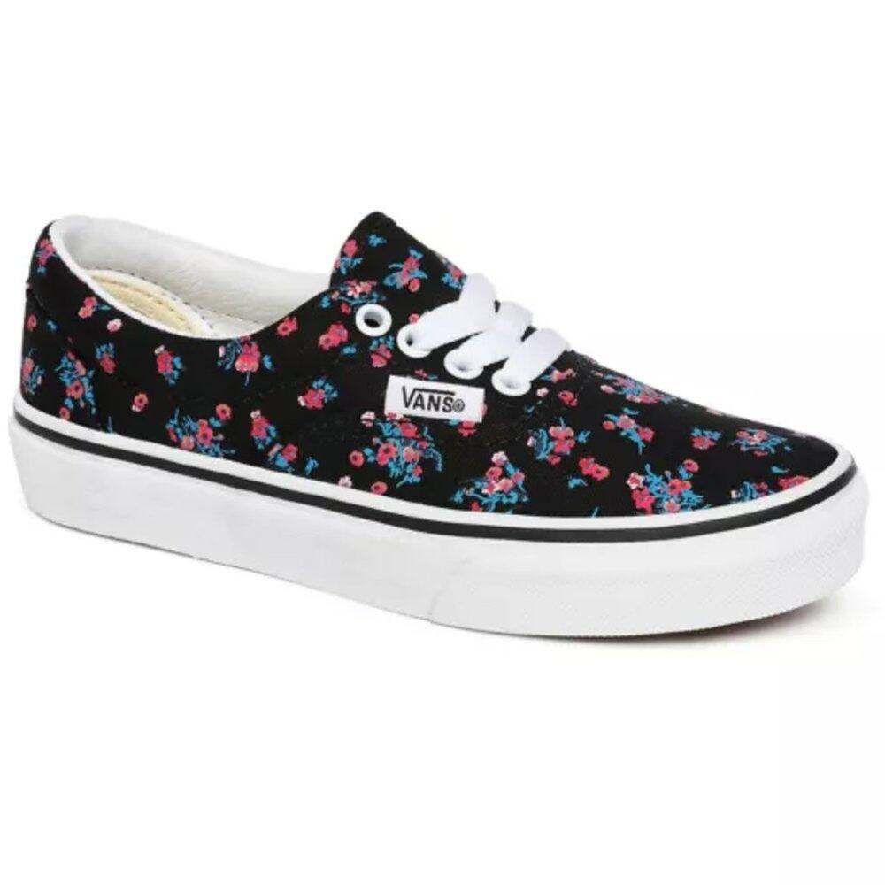 Vans Kids Ditsy Floral ERA Shoes Black/True White 10.5K NEW